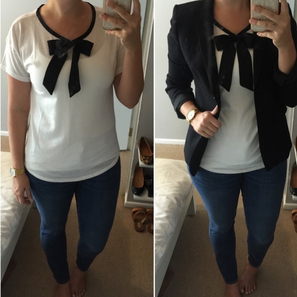 J Crew Top with Bow